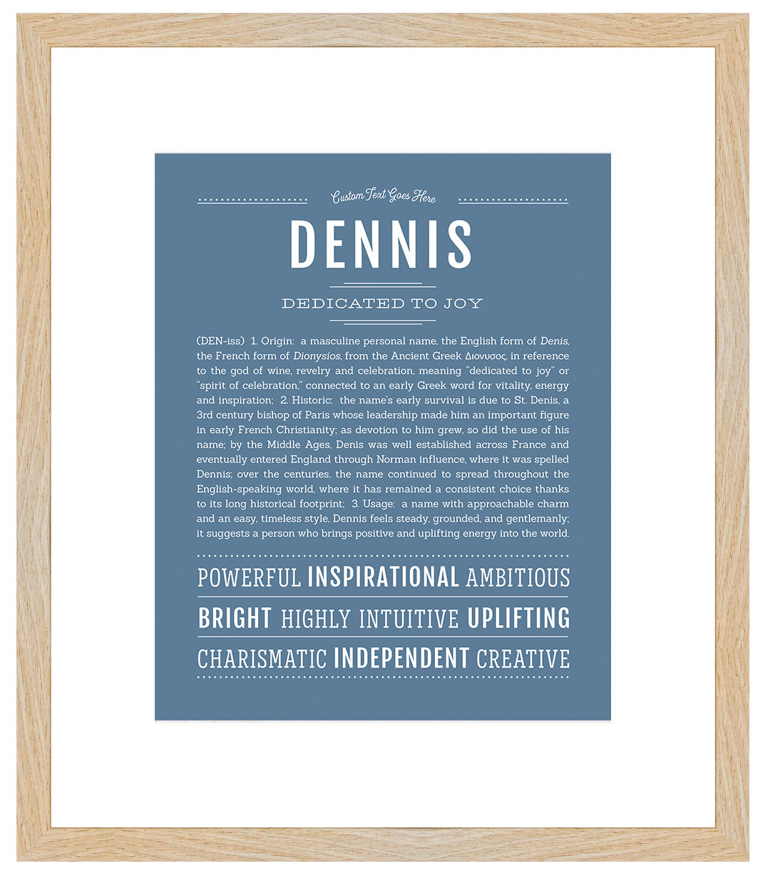 Frame Options | Steele Blue | Maple Frame, Matted