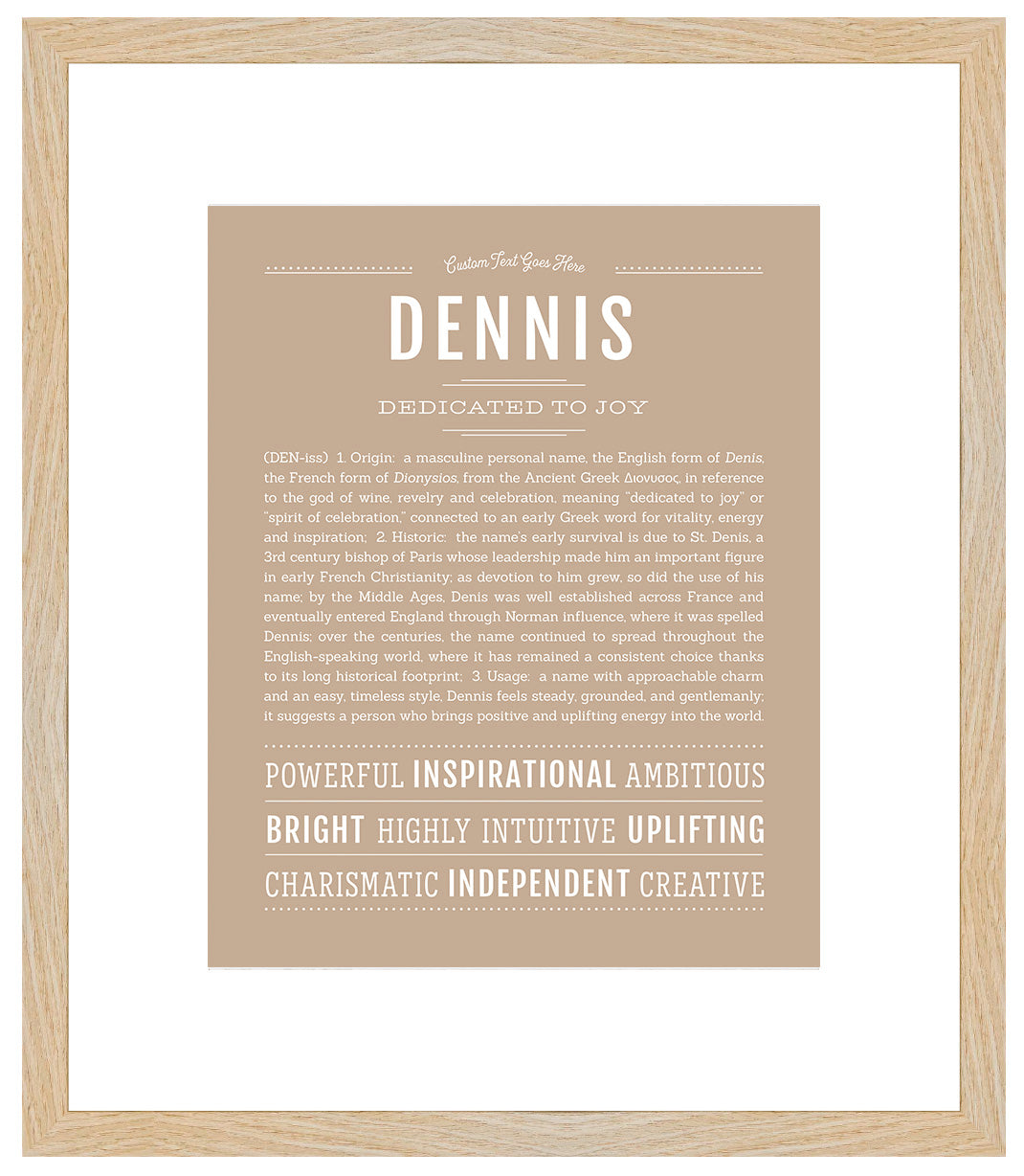 Frame Options | Tan | Maple Frame, Matted