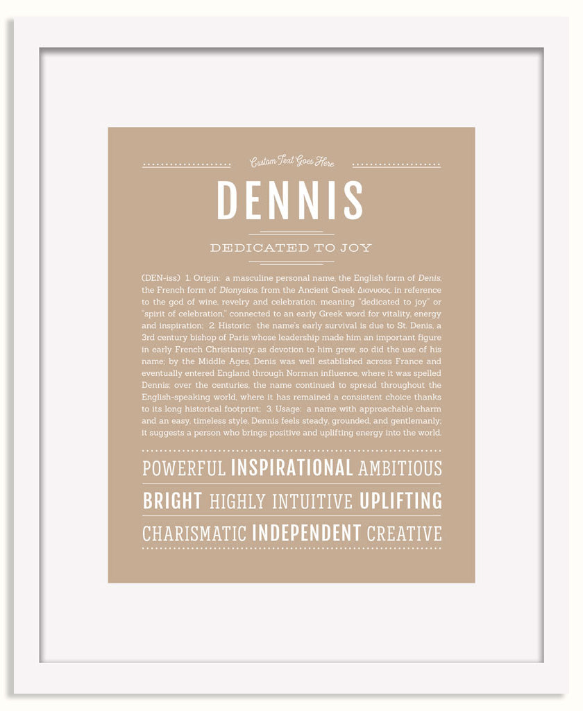 Frame Options | Tan | White Frame, Matted