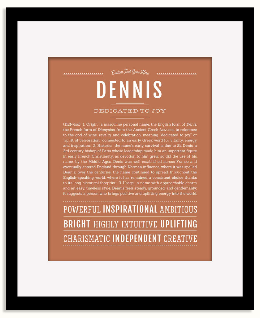 Frame Options | Terra Cotta | Black Frame, Matted