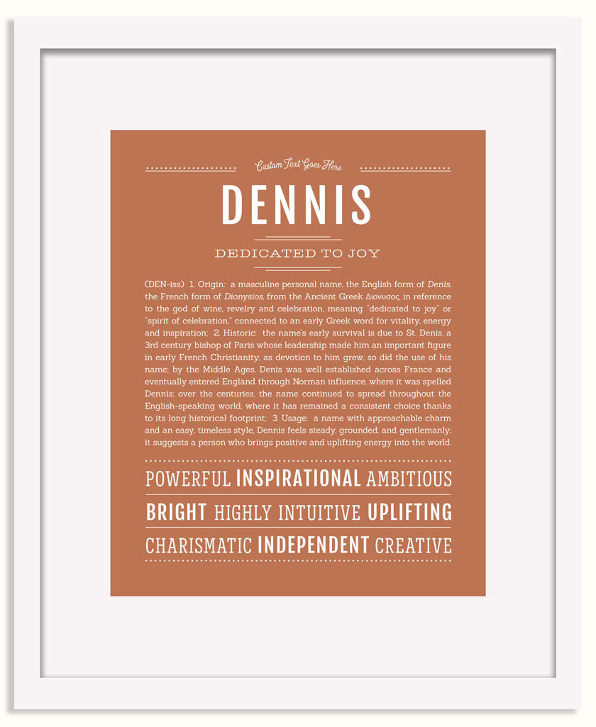 Frame Options | Terra Cotta | White Frame, Matted