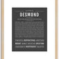 Desmond | Name Art Print