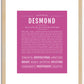 Desmond | Name Art Print