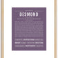 Desmond | Name Art Print