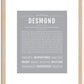 Desmond | Name Art Print