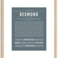 Desmond | Name Art Print