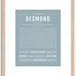 Desmond | Name Art Print