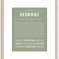 Desmond | Name Art Print