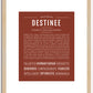 Destinee | Name Art Print