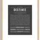 Destinee | Name Art Print