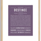 Destinee | Name Art Print