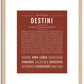 Destini | Name Art Print