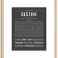 Destini | Name Art Print