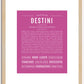 Destini | Name Art Print