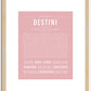 Destini | Name Art Print