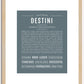 Destini | Name Art Print