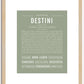 Destini | Name Art Print