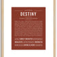 Destiny | Name Art Print