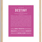 Destiny | Name Art Print