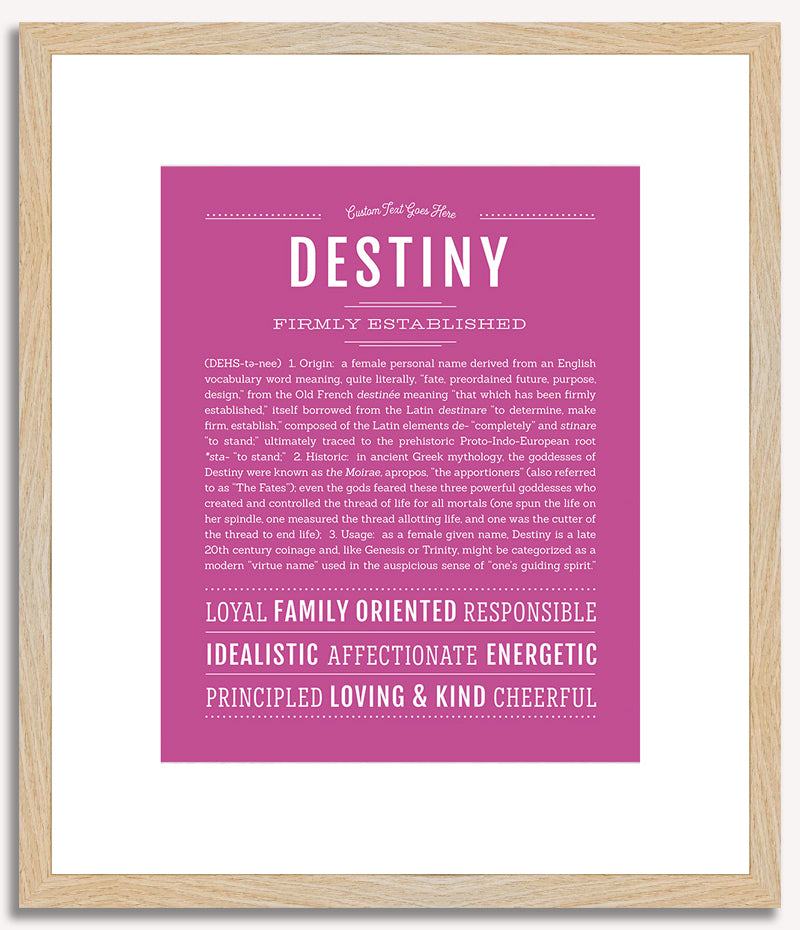 Destiny | Name Art Print