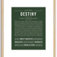 Destiny | Name Art Print