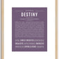 Destiny | Name Art Print