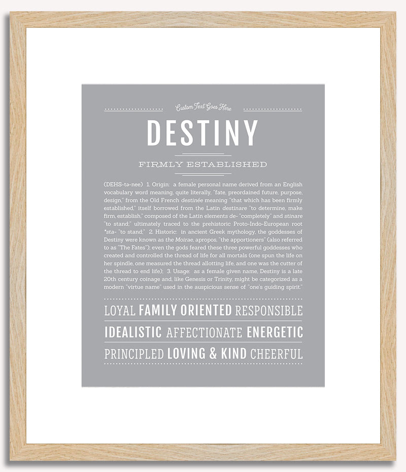 Destiny | Name Art Print