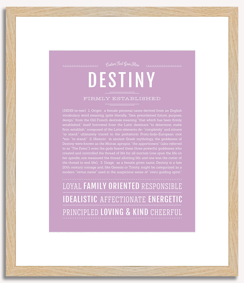 Destiny | Name Art Print