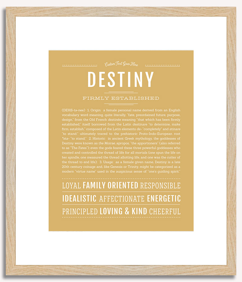 Destiny | Name Art Print