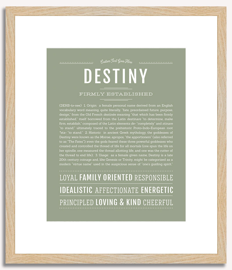 Destiny | Name Art Print