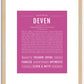 Deven | Name Art Print