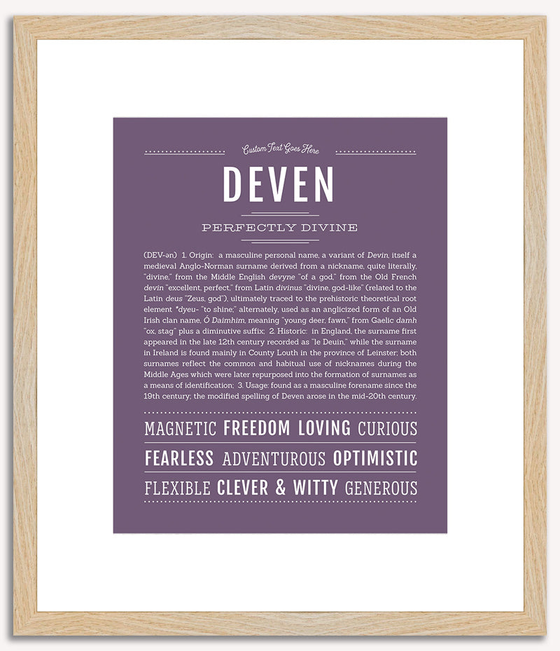 Deven | Name Art Print