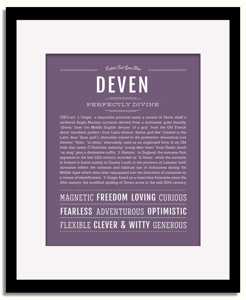 Frame Options | Deep Purple | Black Frame, Matted