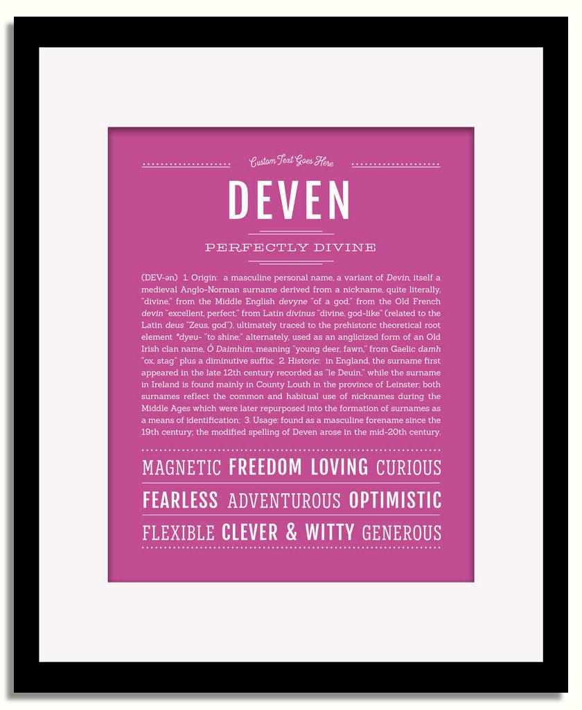 Frame Options | Dark Pink | Black Frame, Matted