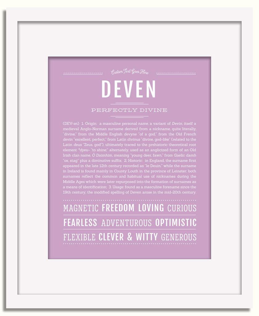 Frame Options | Lilac | White Frame, Matted