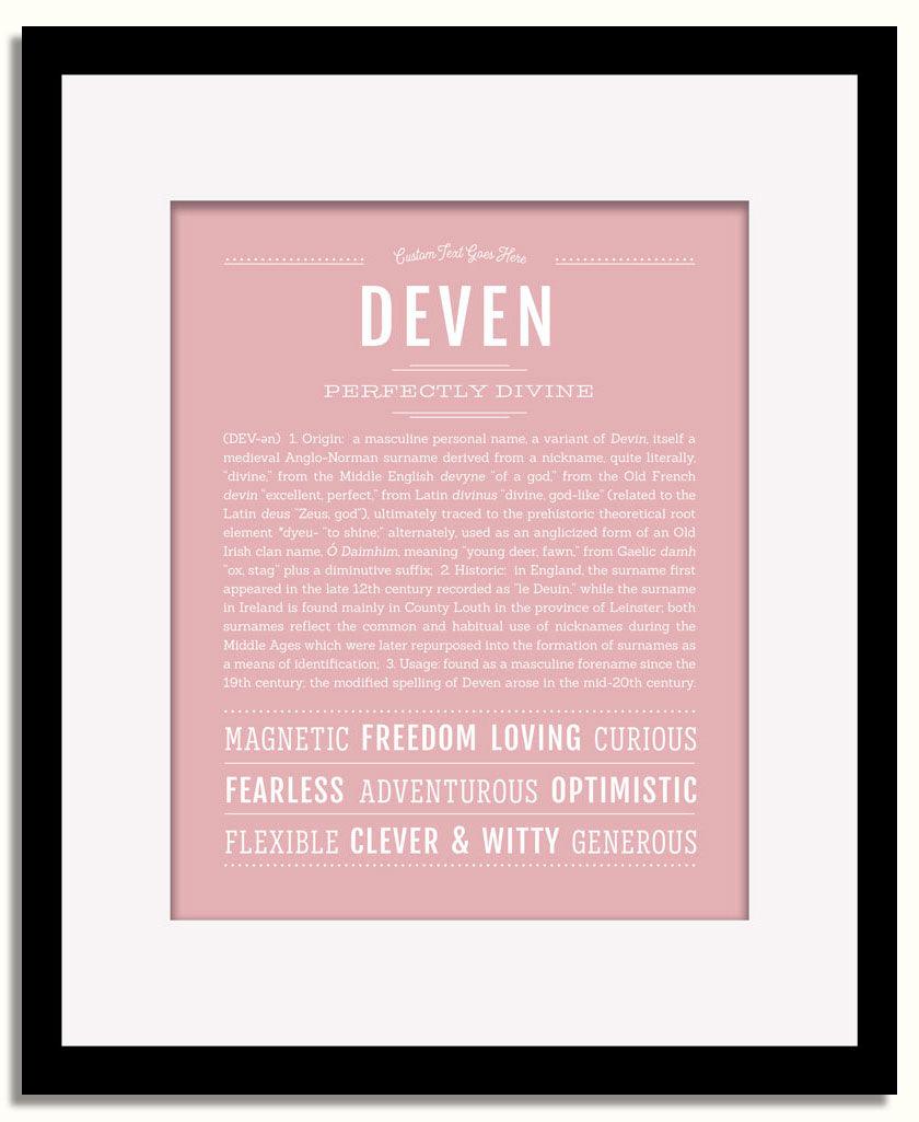 Frame Options | Dusty Rose | Black Frame, Matted