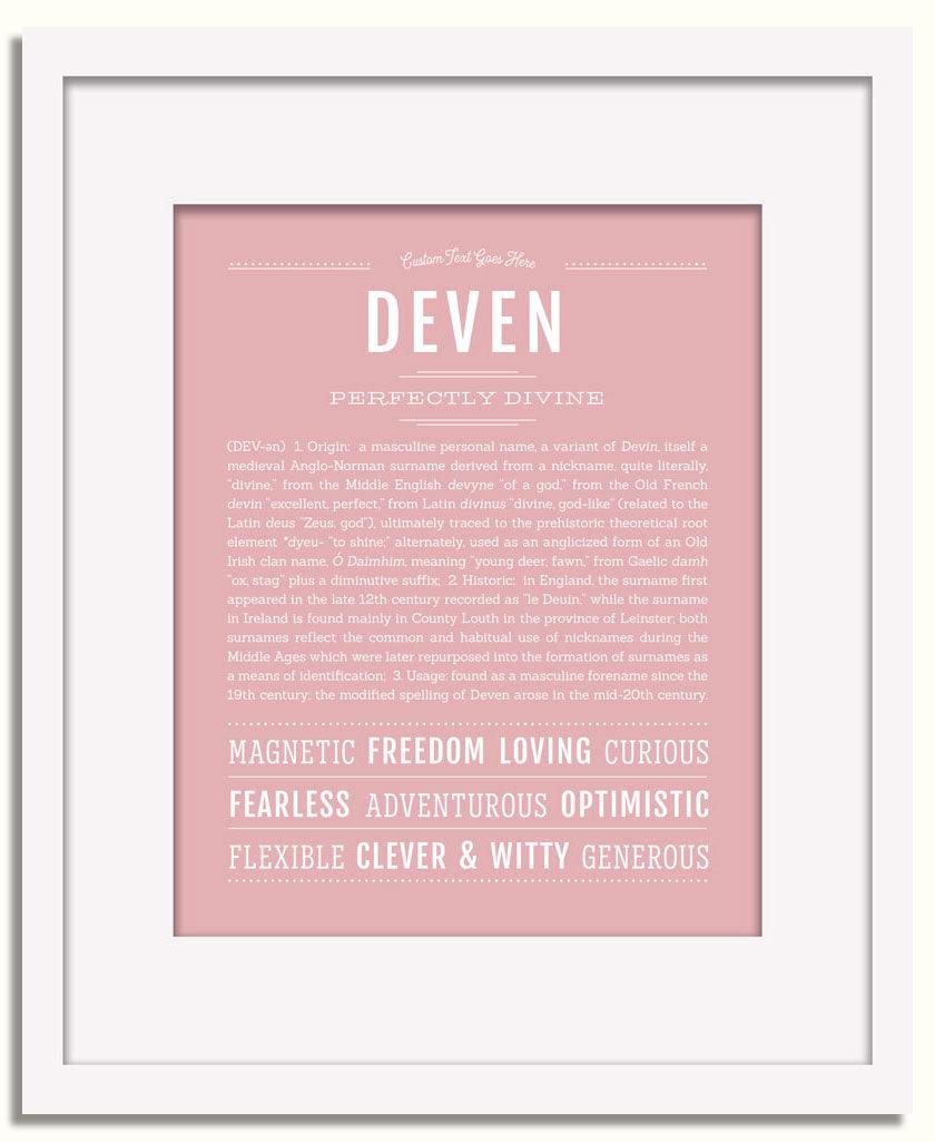 Frame Options | Dusty Rose | White Frame, Matted