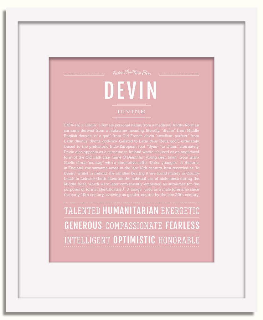 Frame Options | Dusty Rose | White Frame, Matted