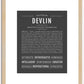 Devlin | Name Art Print