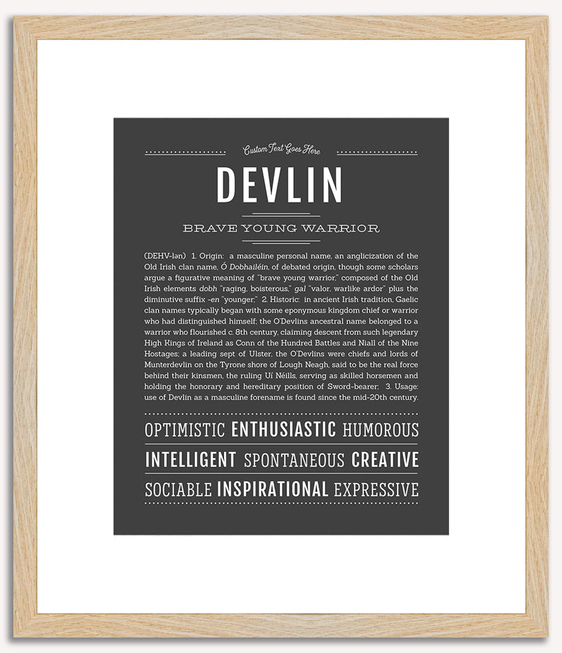 Devlin | Name Art Print