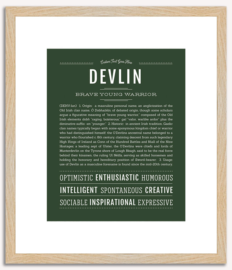 Devlin | Name Art Print