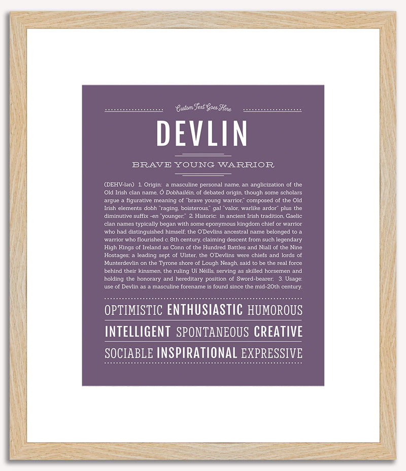 Devlin | Name Art Print