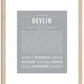 Devlin | Name Art Print