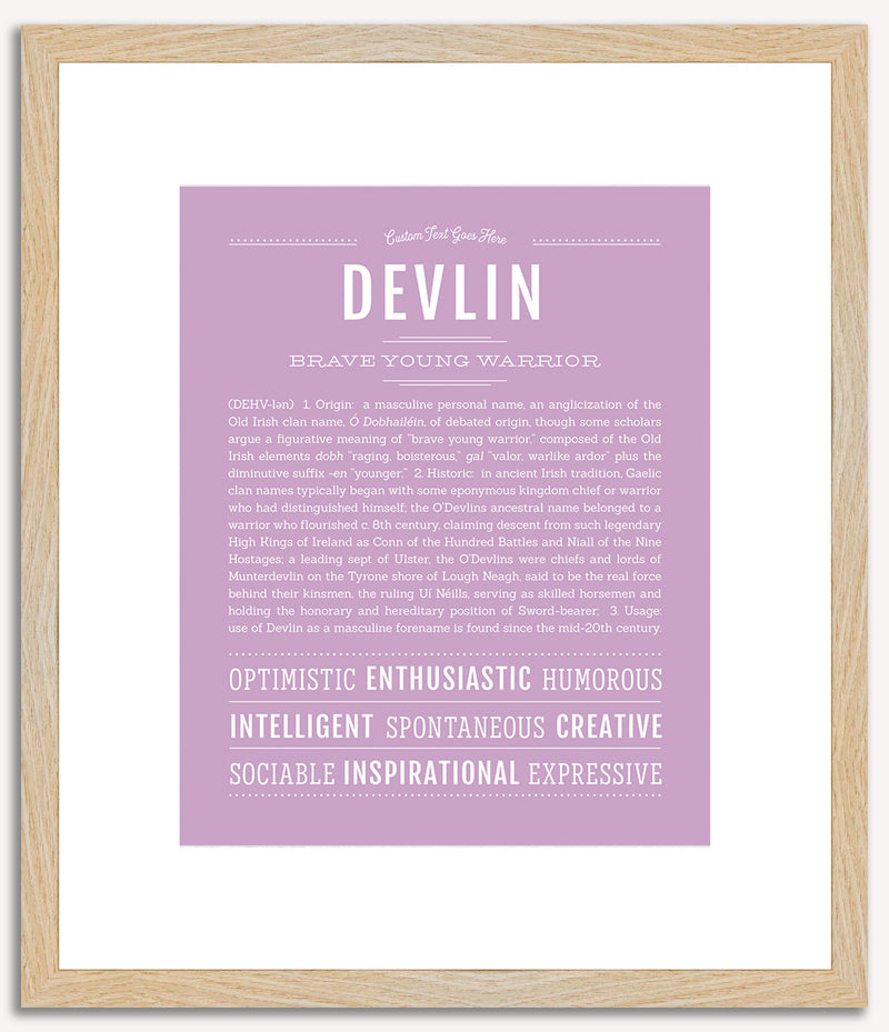 Devlin | Name Art Print