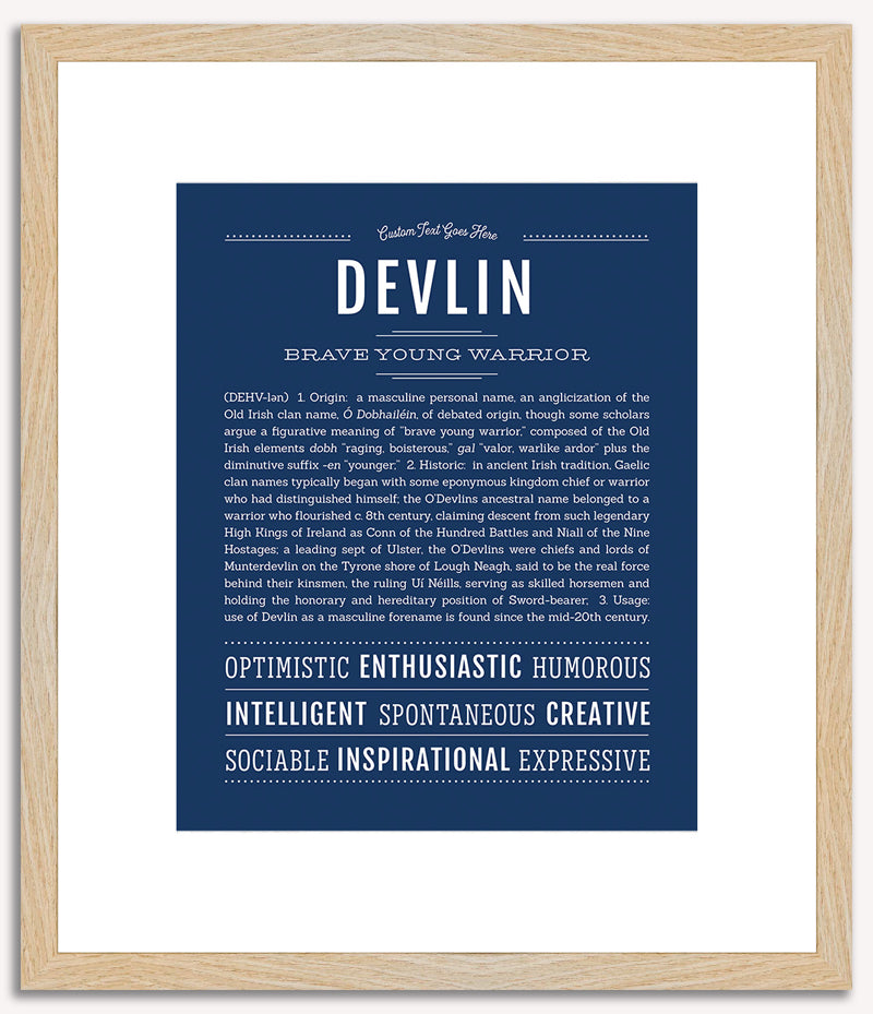 Devlin | Name Art Print