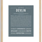 Devlin | Name Art Print