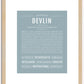 Devlin | Name Art Print