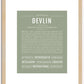 Devlin | Name Art Print