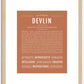 Devlin | Name Art Print