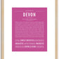 Devon (female) | Name Art Print